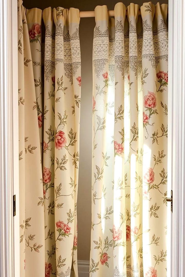 Vintage Floral Charm - 30 closet curtain ideas