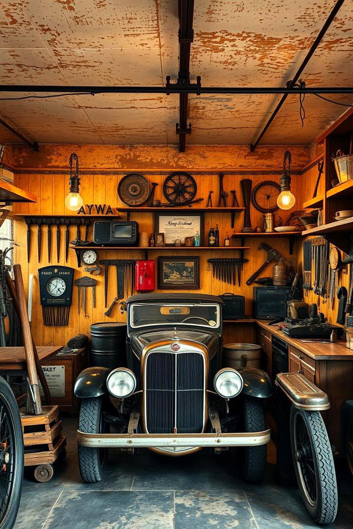 Vintage Garage Charm - 30 Garage Wall Paint Ideas