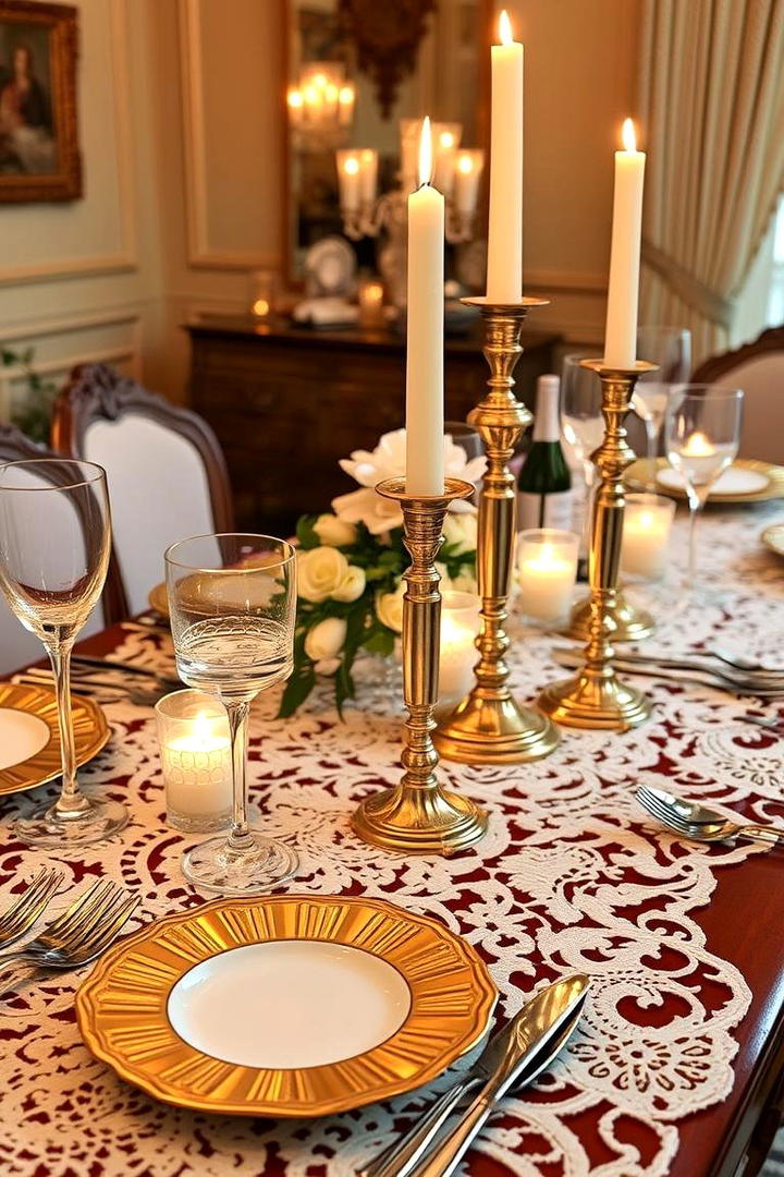 Vintage Glam Table Setting - 21 Table Setting Ideas