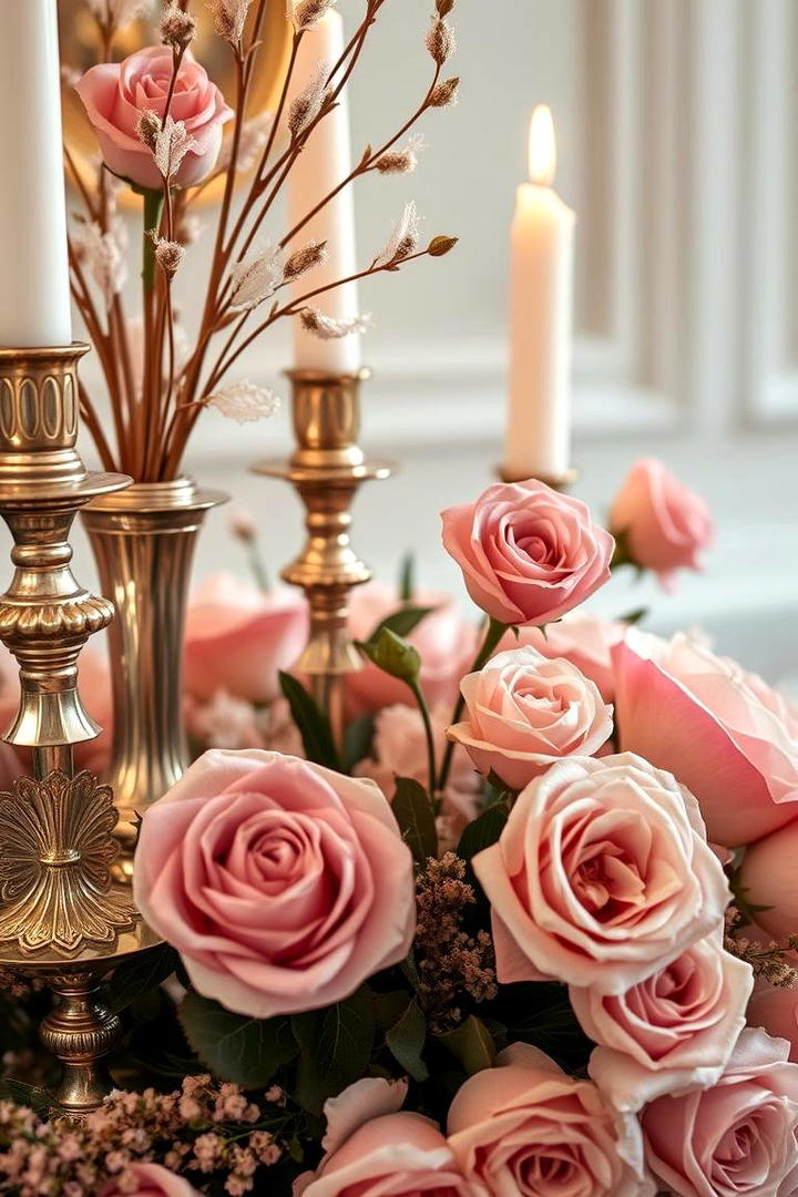 Vintage Glamour Arrangement - 21 Wedding Centerpiece Ideas