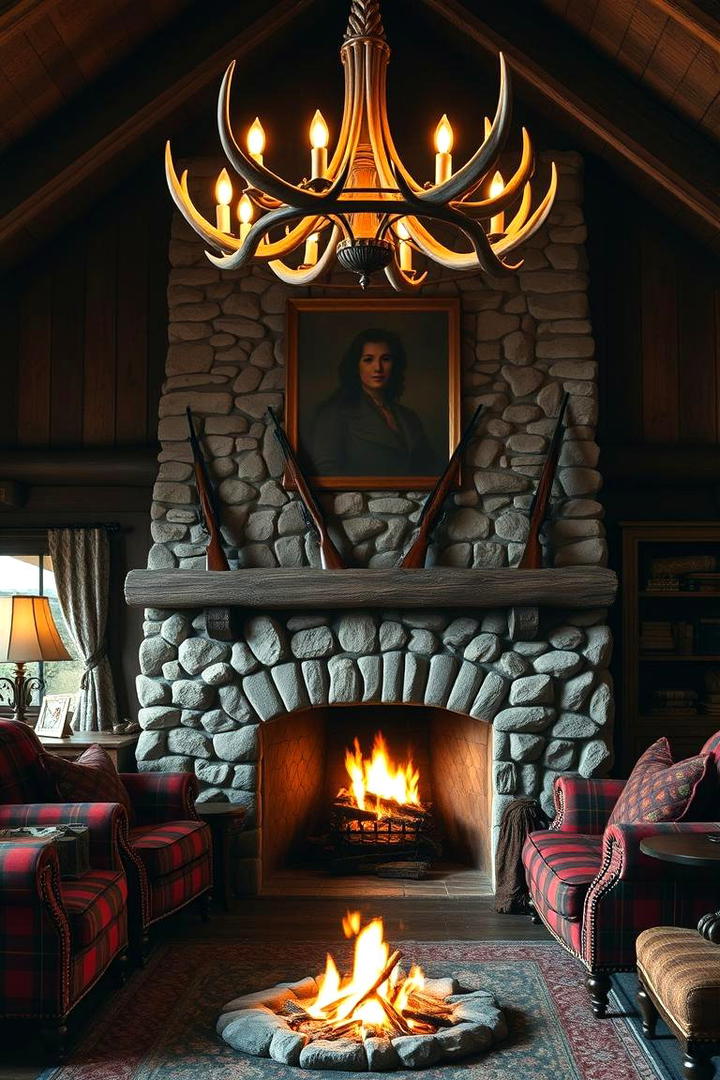 Vintage Hunting Lodge Interior - 30 Hunting Trophy Room Ideas