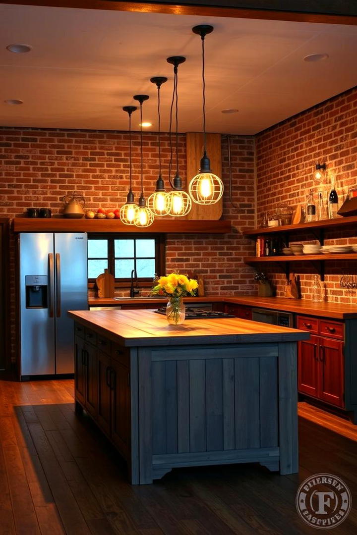 Vintage Industrial Charm - 30 Kitchen Island Lighting Ideas