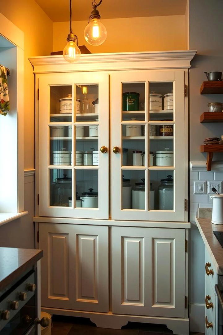 Vintage Inspired Corner Pantry - 30 Corner Pantry Ideas