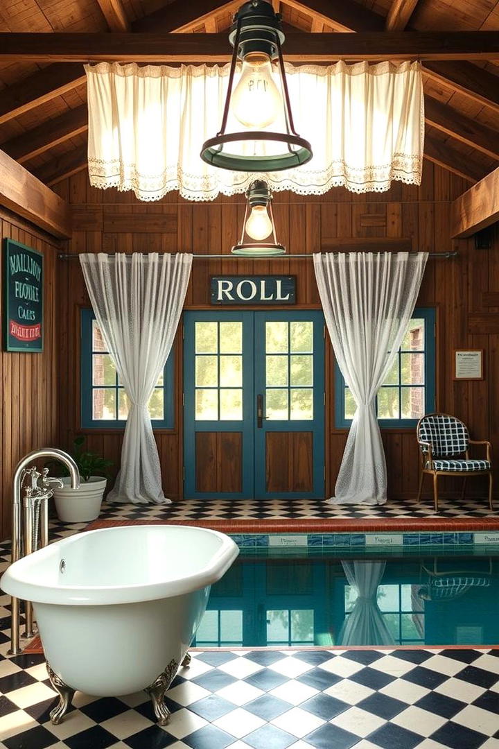 Vintage Inspired Pool House - 21 Pool House Ideas