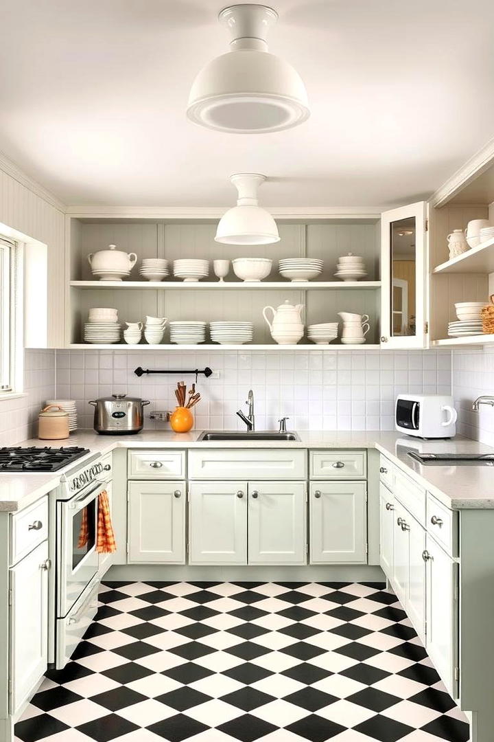 Vintage Inspired White Kitchen - 21 Kitchen With White Appliances Ideas