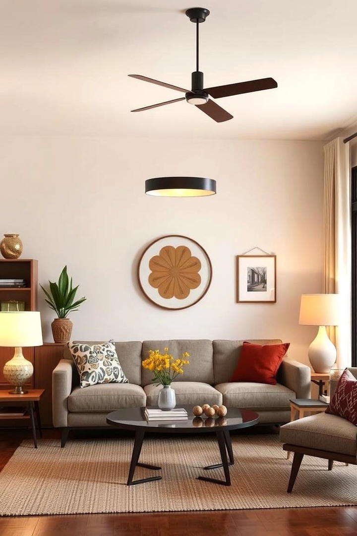 Vintage Lighting Fixtures - 21 Mid-Century Modern Living Room Ideas