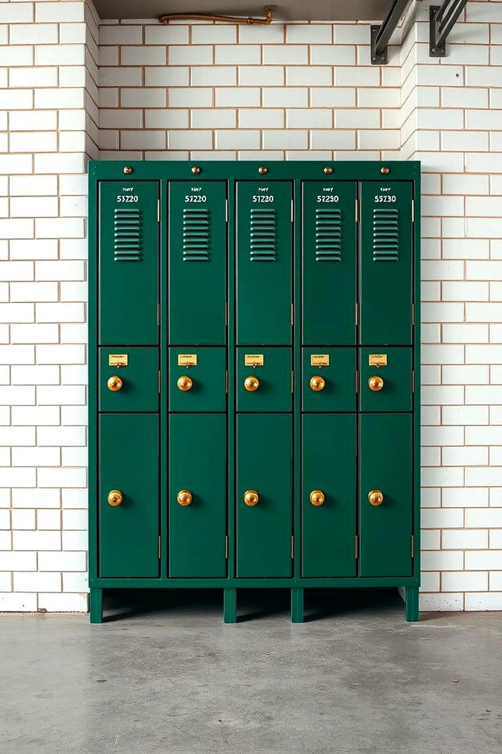 Vintage Locker Style - 30 Garage Wall Ideas