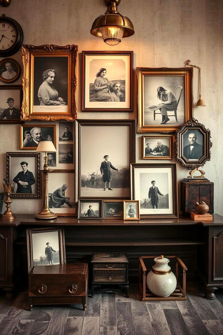 Vintage Media Montage - 21 Media Wall Ideas