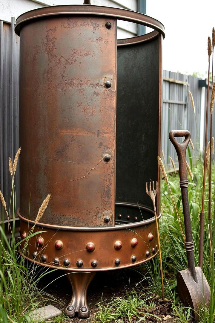 Vintage Metal Shower Stall - 21 Outdoor Shower Ideas