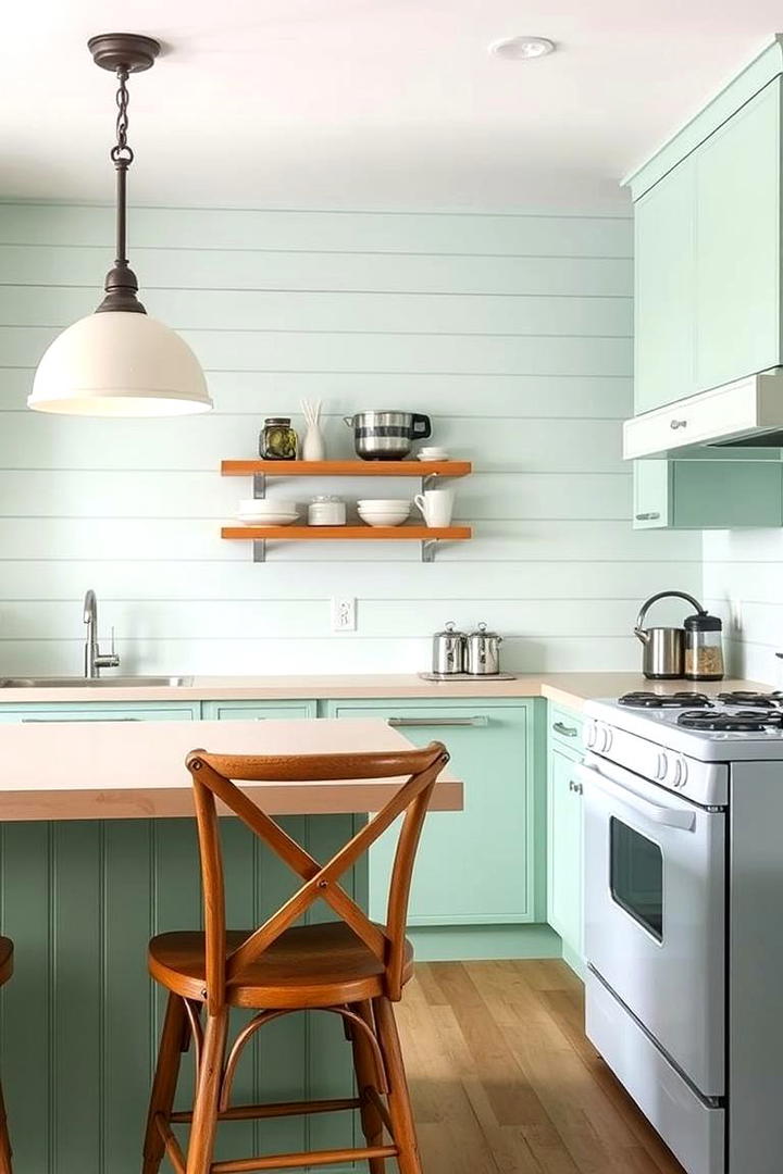 Vintage Painted Shiplap Accent Wall - 21 shiplap accent wall ideas