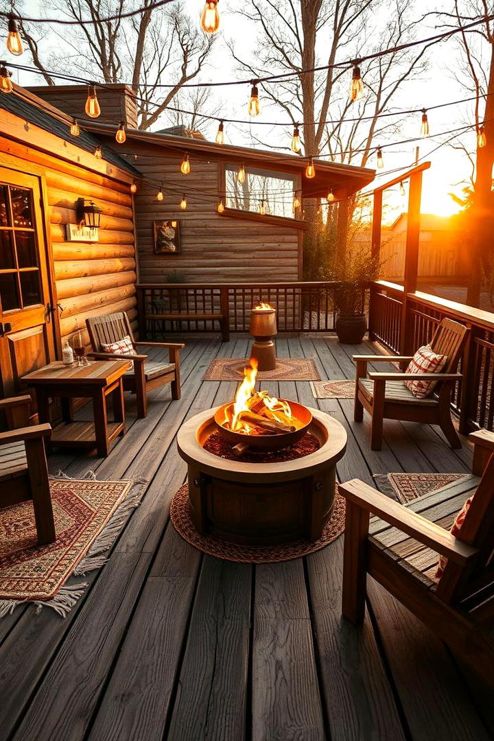 Vintage Reclaimed Wood Deck - 21 Patio Deck Ideas