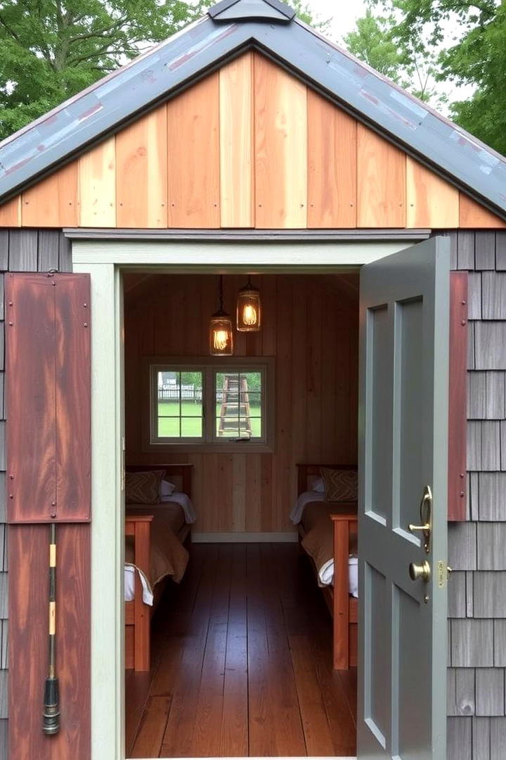 Vintage Rustic Shed Conversion - 30 Rustic Tiny House Ideas