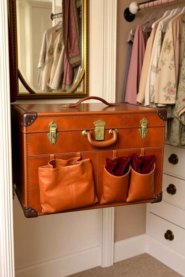 Vintage Suitcase Organizer - 30 Jewelry Storage Ideas