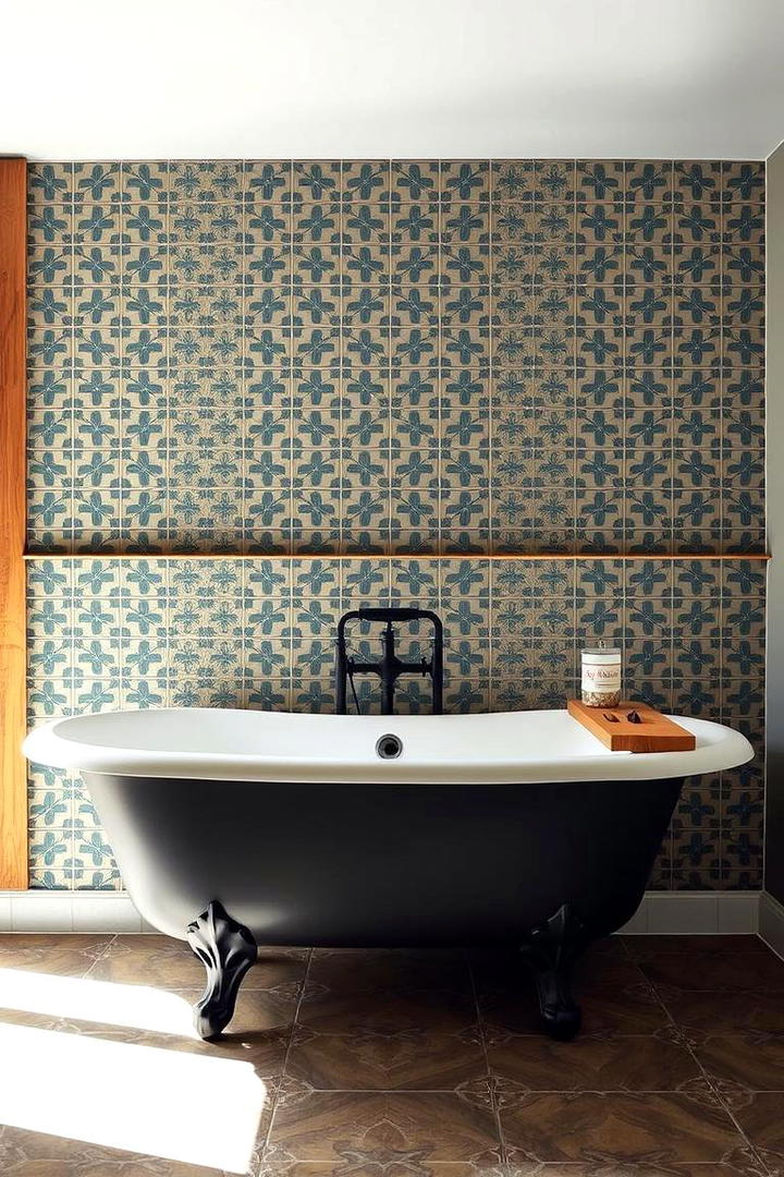 Vintage Tile Patterns - 21 Modern Farmhouse Bathroom Ideas