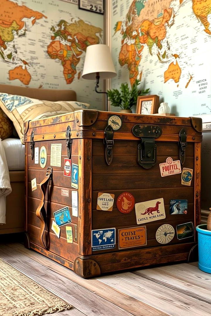 Vintage Trunk Revival - 30 Nightstand Ideas