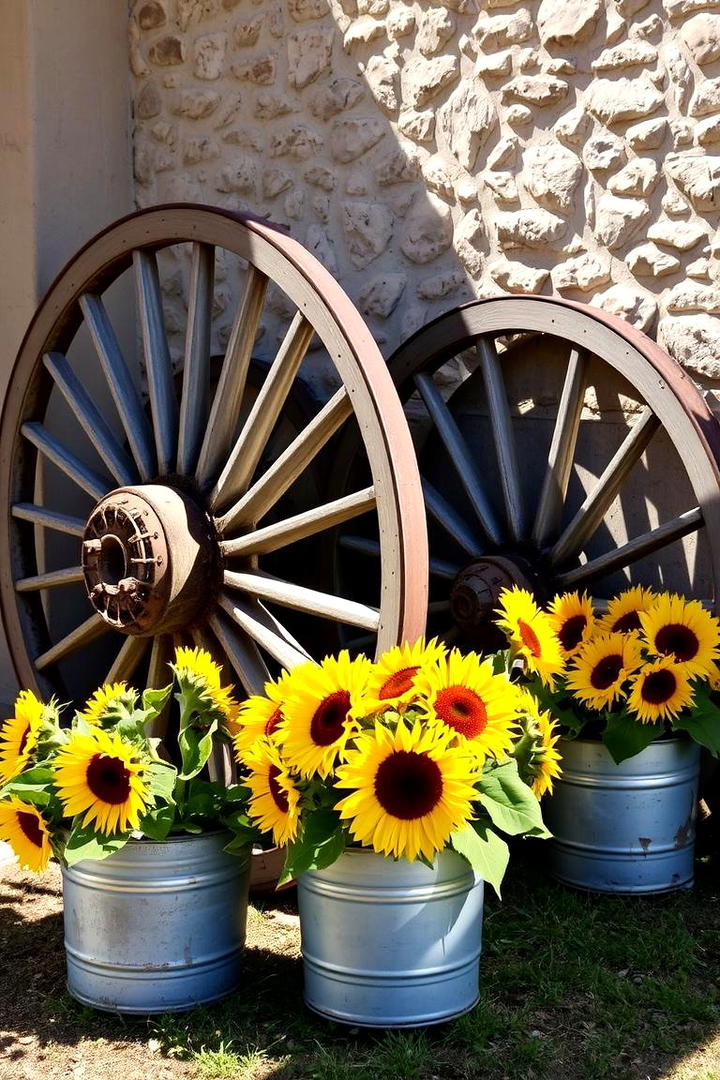 Vintage Wagon Decor - 30 Rustic Patio Ideas