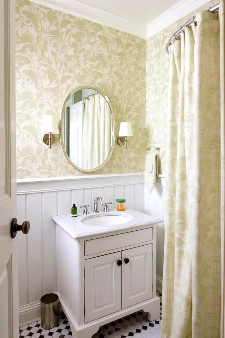 Vintage Wallpaper Revival - 30 Cottage Bathroom Ideas