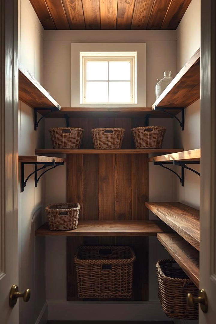 Vintage Wooden Shelves - 30 Closet Shelving Ideas