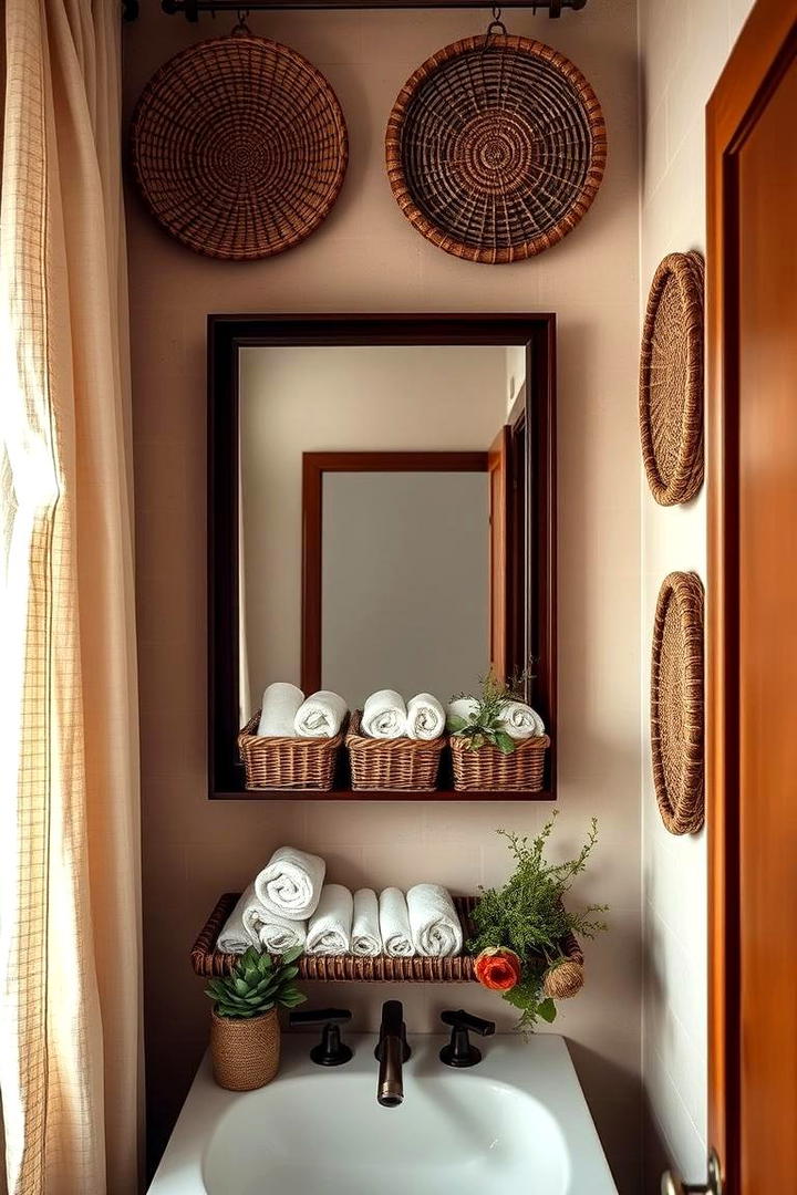 Wall Mounted Baskets - 21 Bathroom Storage Ideas