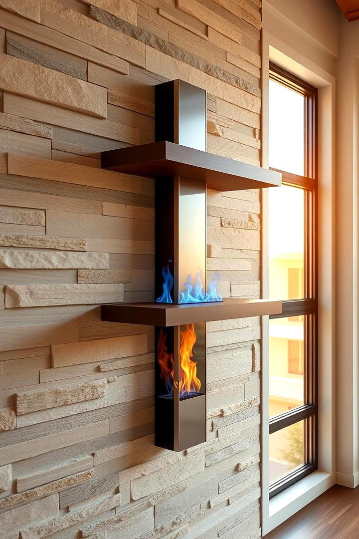 Wall Mounted Contemporary Fireplace - 21 Modern Fireplace Ideas