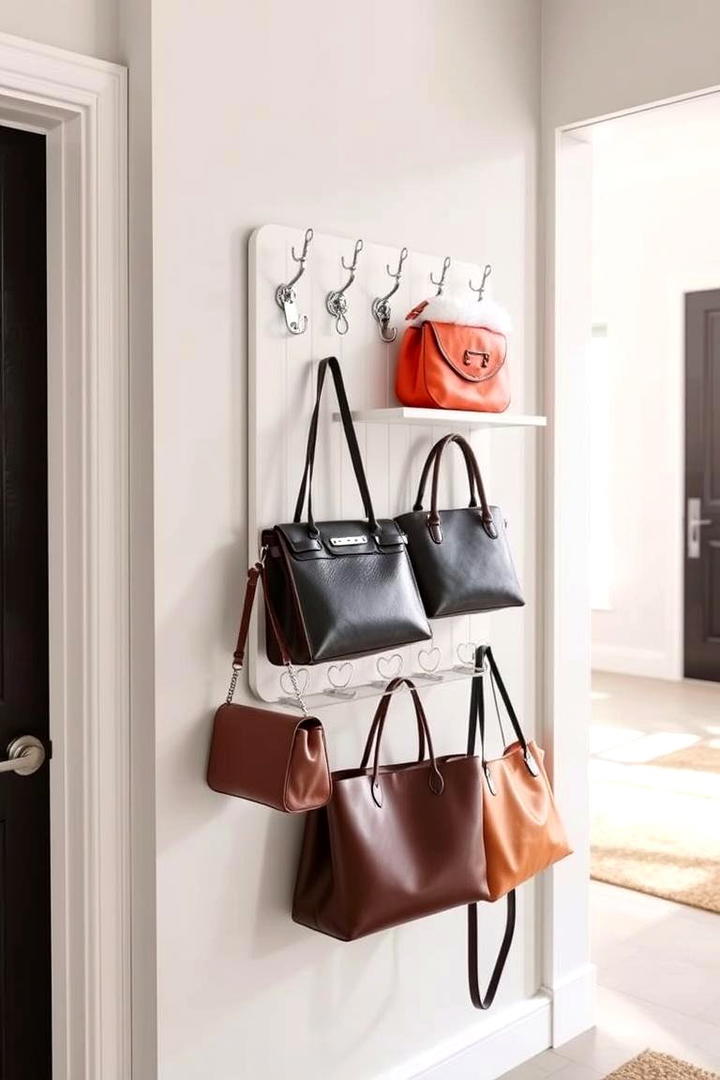 Wall Mounted Purse Organizer - 30 Pots and Pans Storage Ideas