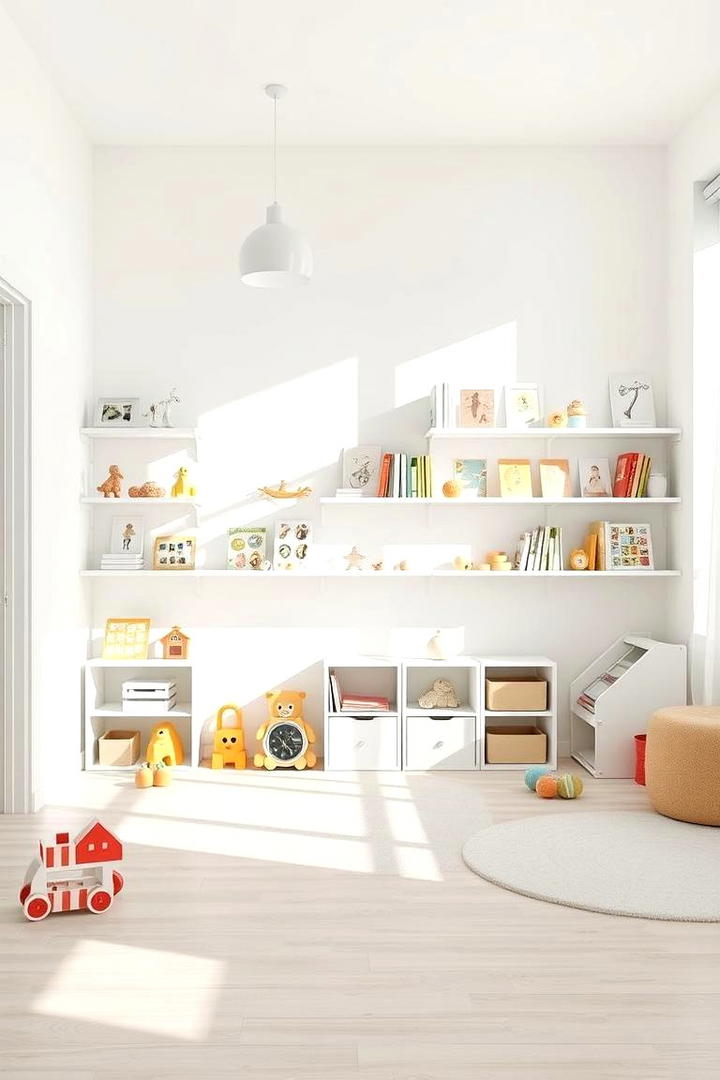 Wall Mounted Shelves - 21 Toy Storage Ideas