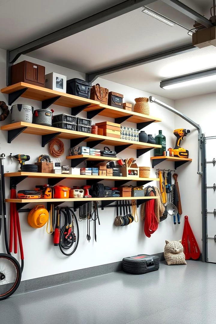 Wall Mounted Shelves - 30 Garage Shelving Ideas