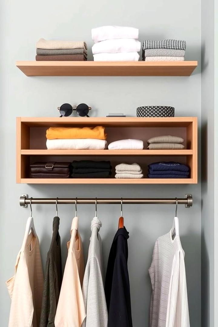 Wall Mounted Shelves - 21 Clothes Storage Ideas