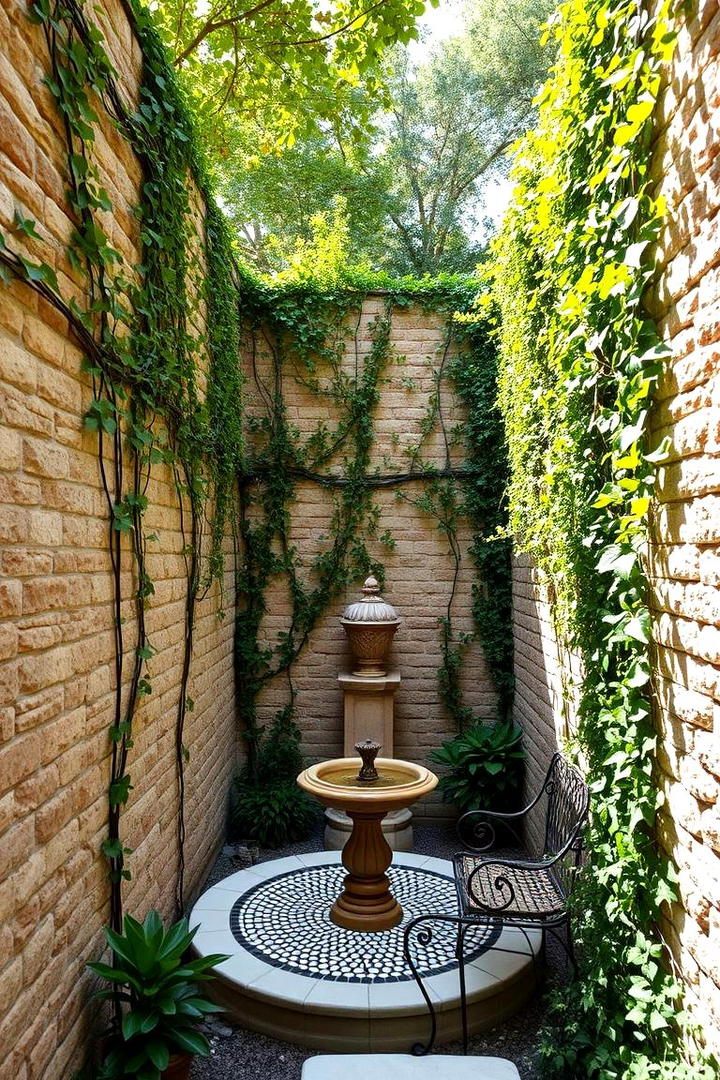 Walled Garden with Vine Trellis - 30 Greek Garden Ideas