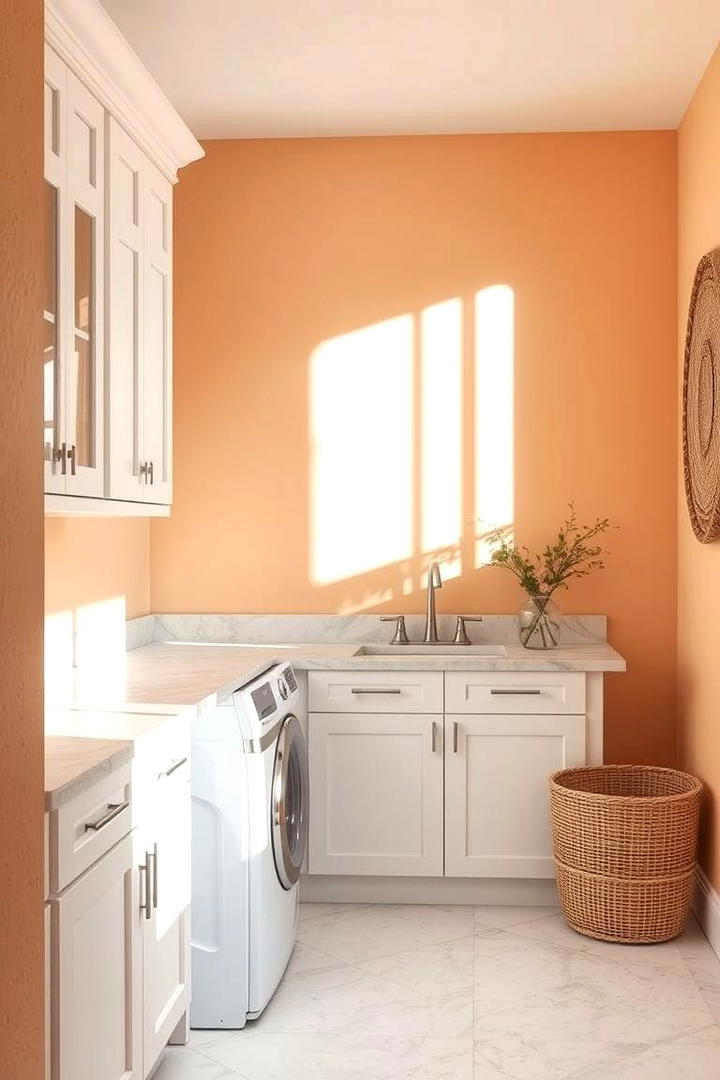 Warm Apricot Glow - 30 Laundry Room Paint Ideas