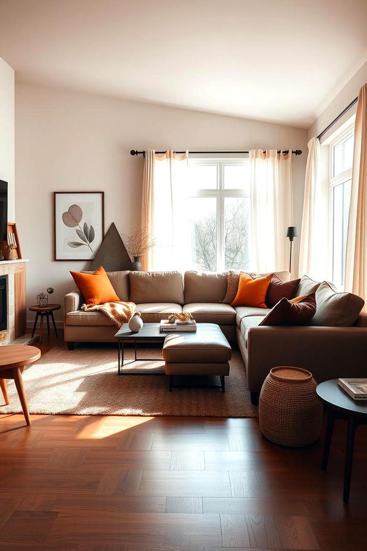 Warm Earthy Tones - 21 Cozy Living Room Ideas