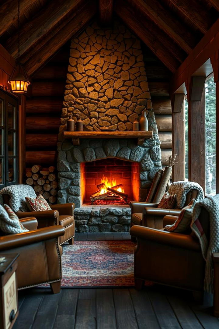 Warm Fireside Nook - 21 Covered Porch Ideas