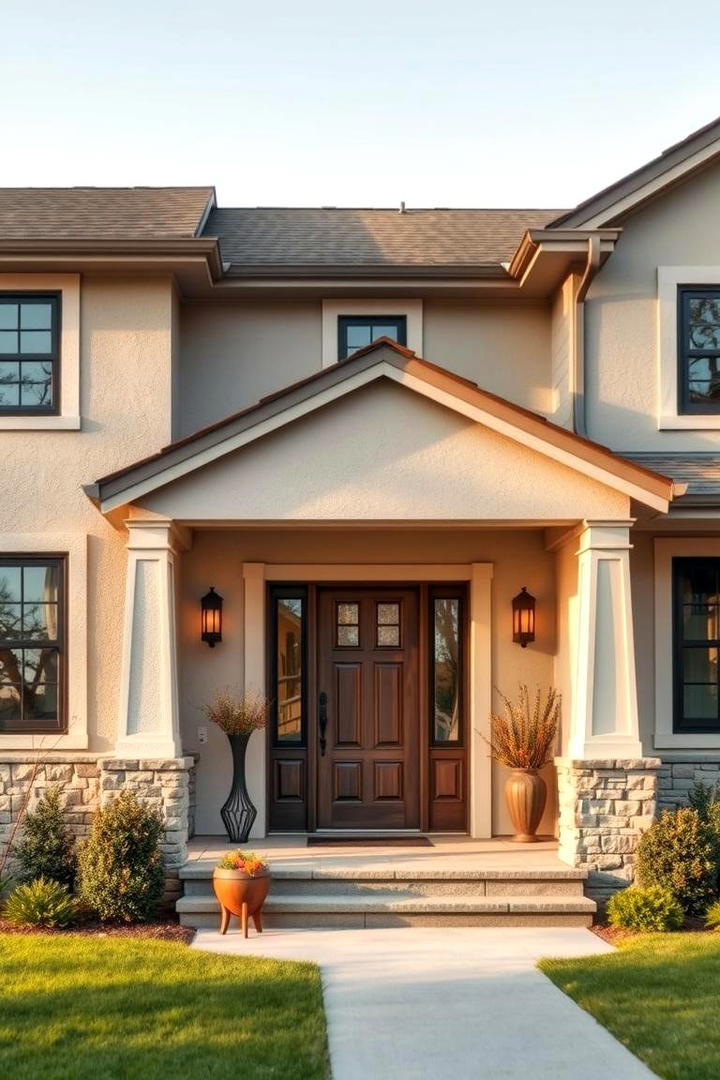 Warm Greige Tones - 21 Gray Exterior House Paint Ideas