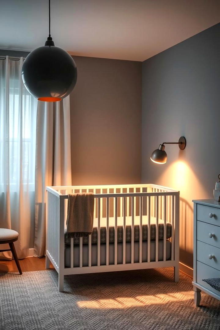 Warm Grey Lighting Ambiance - 30 Grey Nursery Ideas