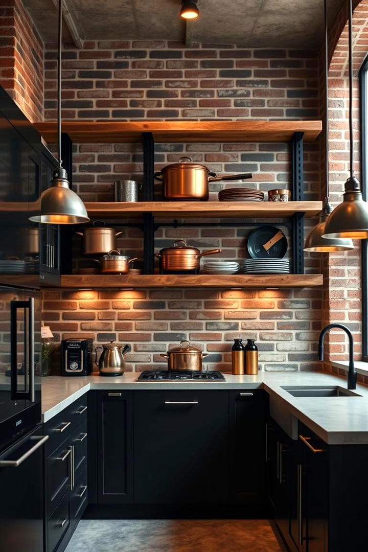 Warm Industrial Charm - 21 Kitchens With Black Cabinets