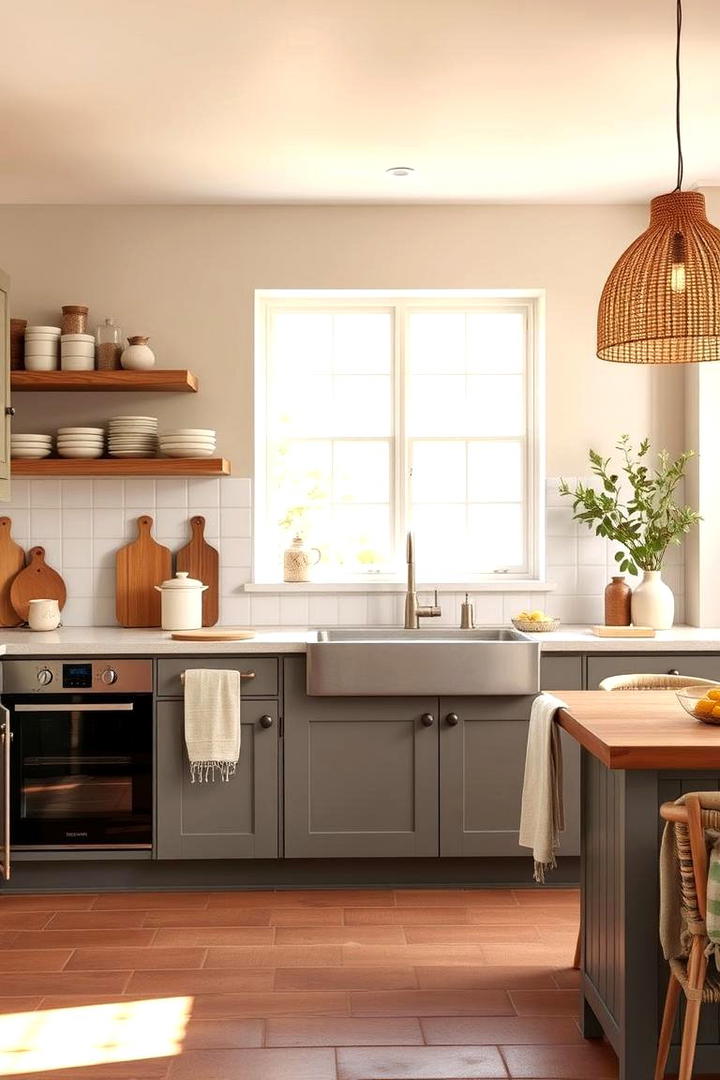 Warm Neutral Balance - 21 Gray Kitchens