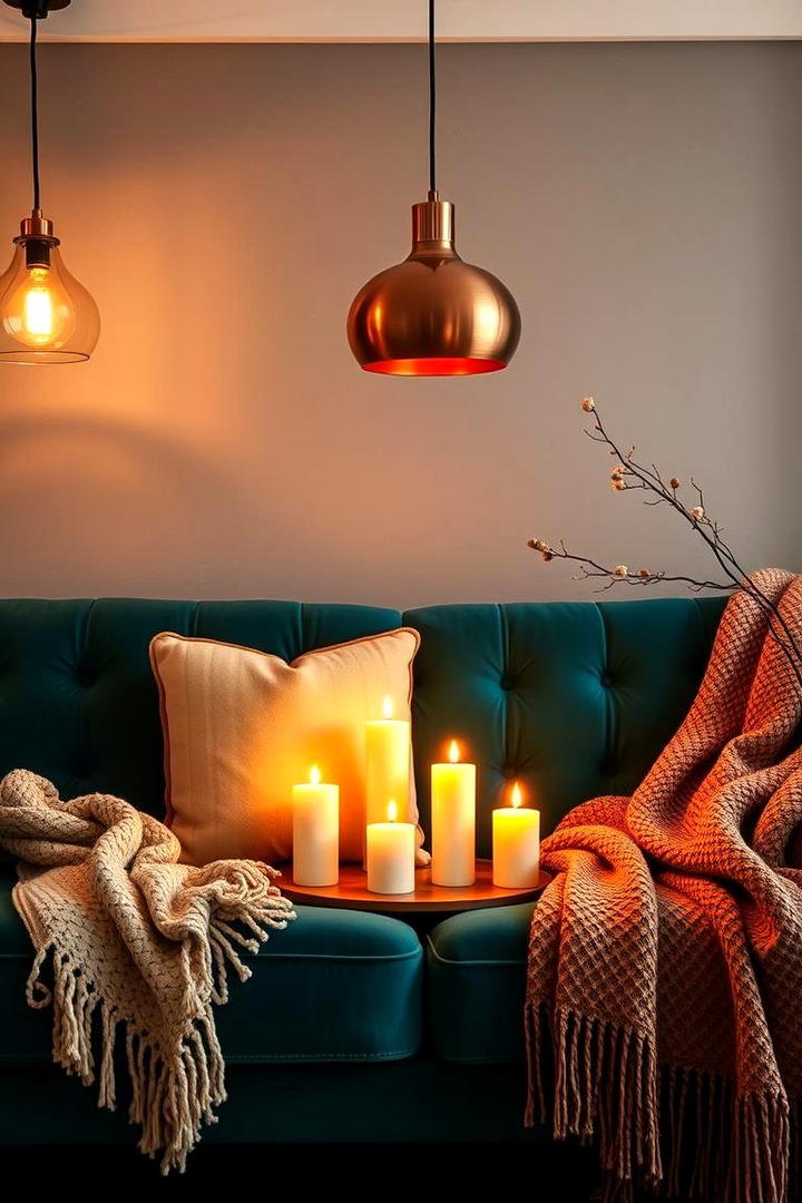 Warm Teal Glow - 30 Teal Living Room Ideas