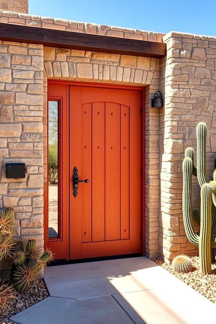 Warm Terracotta - 30 Mid Century Front Door Colors