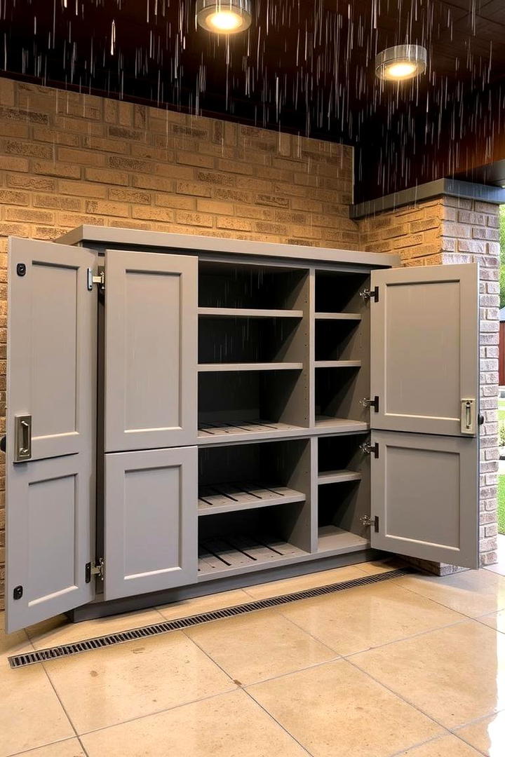 Weather resistant Storage Cabinets - 30 Bbq Island Ideas