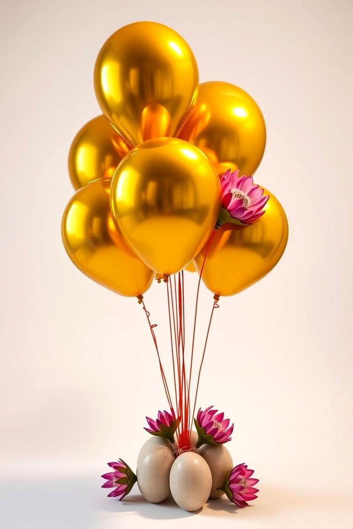 Whimsical Balloon Cluster - 21 Wedding Centerpiece Ideas