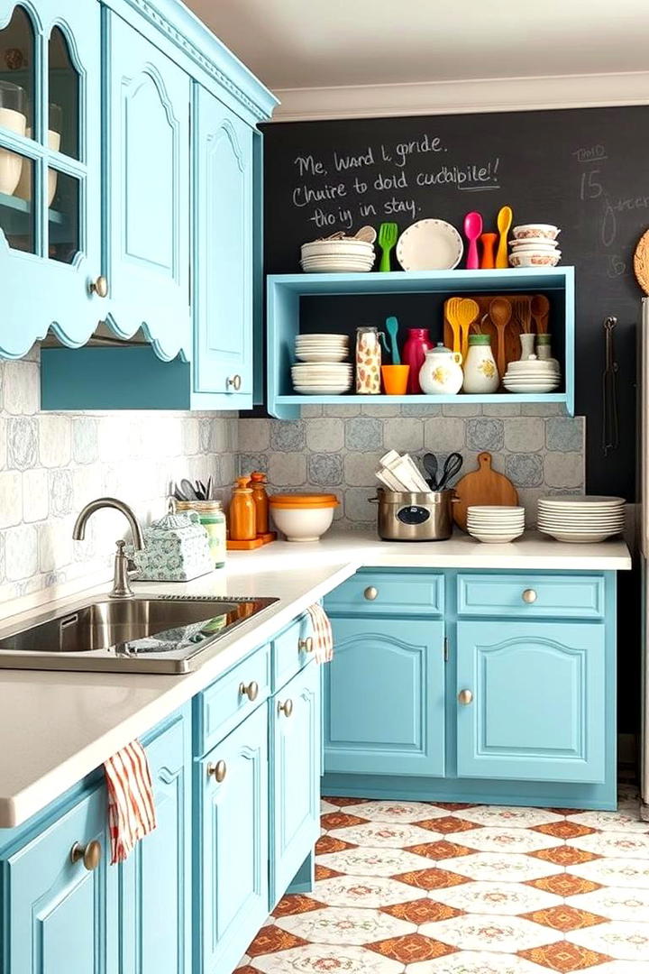 Whimsical Blue Farmhouse - 21 blue farmhouse kitchen cabinets