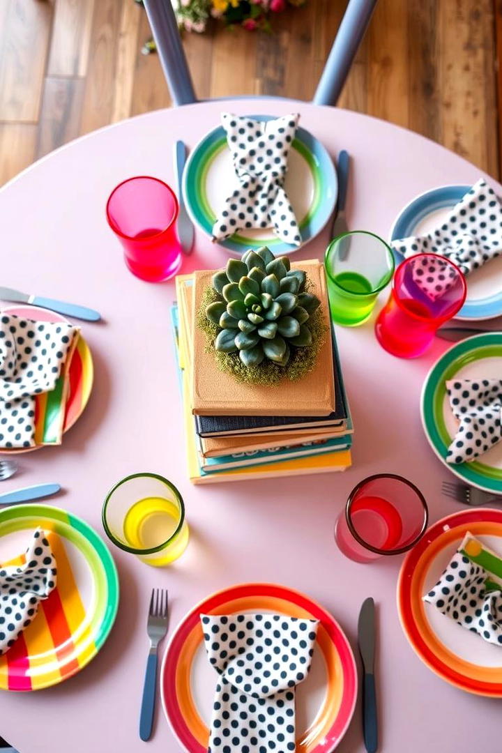 Whimsical Colorful Table Setting - 21 Table Setting Ideas