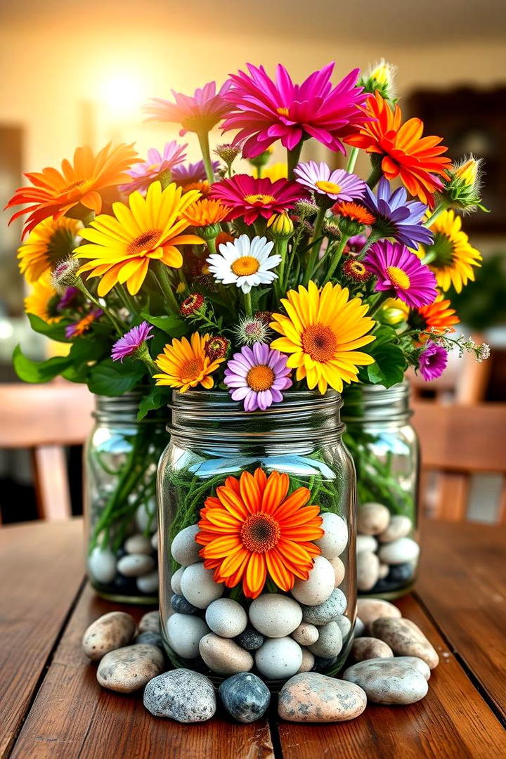 Whimsical Garden Delight - 30 Mason Jar Centerpiece Ideas