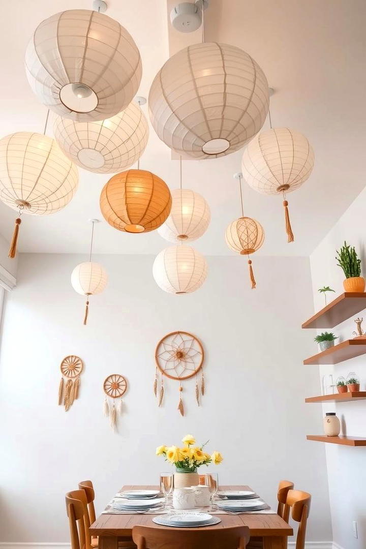 Whimsical Installations - 30 Boho Dining Room Ideas