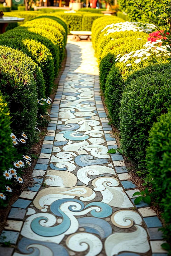 Whimsical Mosaic Paths - 30 Parterre Garden Ideas