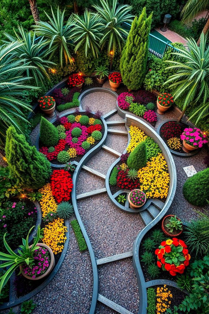 Whimsical Spiral Oasis - 30 Spiral Garden Design Ideas