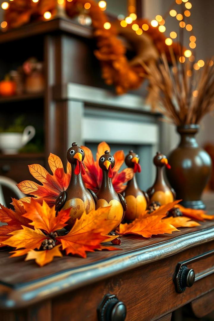 Whimsical Turkey Accents - 21 Thanksgiving Decoration Ideas