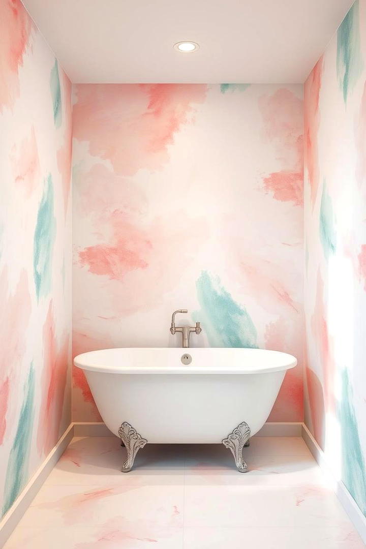 Whimsical Watercolor Scenes - 21 Bathroom Wallpaper Ideas