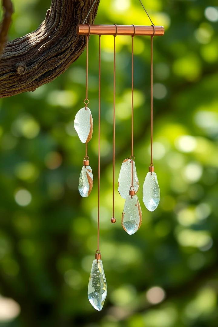 Wind Chimes from Recycled Materials - 30 Garden Art Ideas