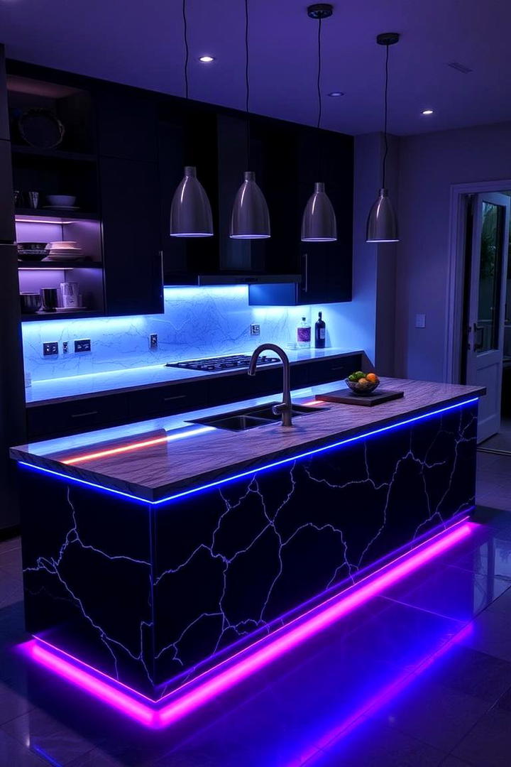 Wireless Remote Control LED - 30 Kitchen Island Lighting Ideas